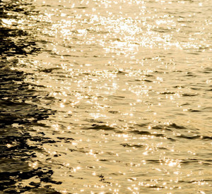 Wasserspiegel in der Abendsonne